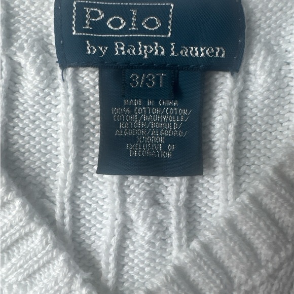 Polo Ralph Lauren Cable-Knit Cotton Sweater Vest kids 3t - Picture 4 of 4